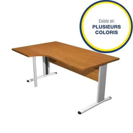 BUREAU OPÉRATIONNEL 90° GAUCHE PIEDS MÉTAL MAIA 160 CM (COLORIS AU CHOIX)