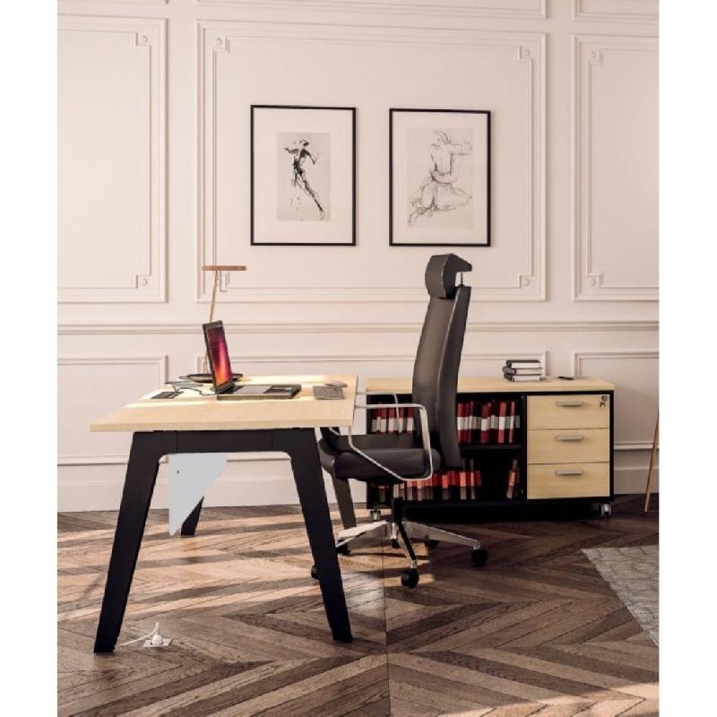 Bureau mélaminé haute résistance épaisseur 25 mm - Steely_0