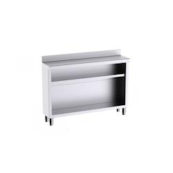 Distform Table comptoir 1 étagère intermédiaire Hauteur 1050mm Acier inoxydable 1000x350x700x1050mm - 698142917975_0