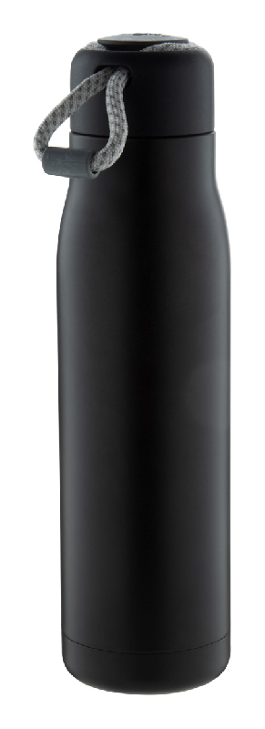 Gourde en acier inoxydable - double paroi isotherme 500 ml - finition mate et dragonne_0