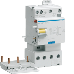 HAGER BLOC DIFFÉRENTIEL DOUBLE SORTIE 3P+N 40A 30MA TYPE HI BDH940F