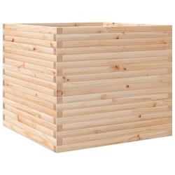 Helloshop26 - Jardinière bac lit surélevé plantes fleurs terrasse jardin 80 x 80 x 68,5 cm bois de pin massif marron 02_0037923 - 3000213997835_0