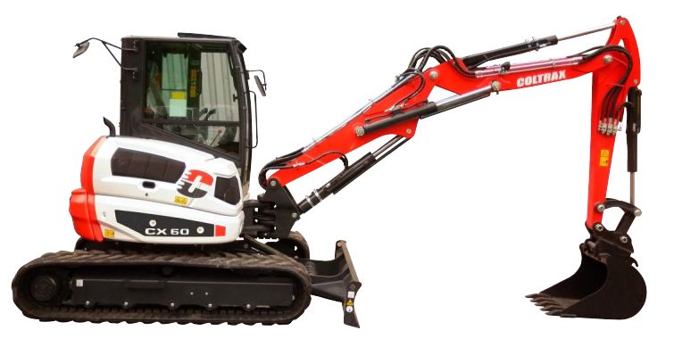 Mini-pelle 5.9t - Coltrax CX60 ST avec Moteur Kubota V2607-DI, 33.8kW, 46HP_0