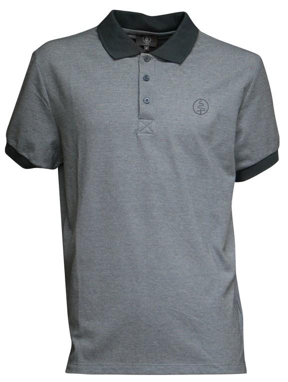 Polo manches courtes gris - Taille M (89-96 cm) - 50% coton, 50% polyester_0