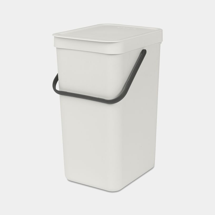 Poubelle tri sélectif Sort & Go 16 litres - Light Grey - Brabantia - Garantie 10 ans_0