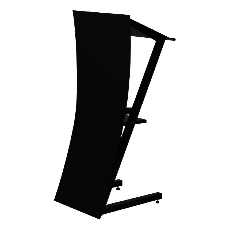 Pupitre en métal Neptune noir - Bravour® - design élégant avec plaque frontale personnalisable_0