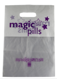 Sac plastique personnalisé - Gaine translucide 40 microns - Poignées découpées simples_0
