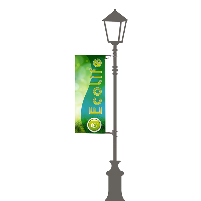 Signalétique urbaine Mistral - visuel 2000x890 mm - bâche PVC - fixation murale ou sur poteau_0