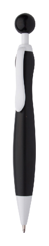 Stylo à bille en plastique - encre bleue - couleur noire - poids 12g_0