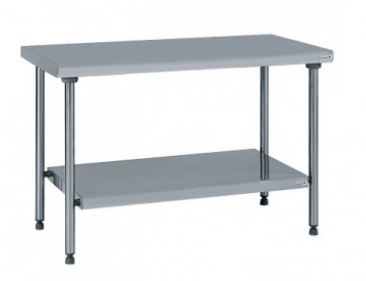 Table inox centrale avec étagère basse TOURNUS EQUIPEMENT - Acier inoxydable - Référence : 424 921_0