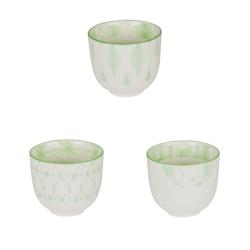Gobelet à thé Midori 10 cl x3 -  Vert Rond Porcelaine Table Passion - vert porcelaine 3106232471414_0