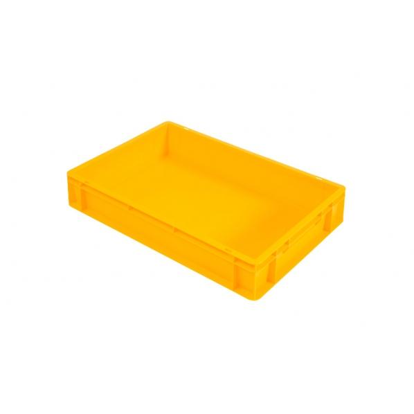 Bac norme Europe 600 x 400 x 120 mm - Plastique jaune, ultra-résistant - Marque Rolléco_0