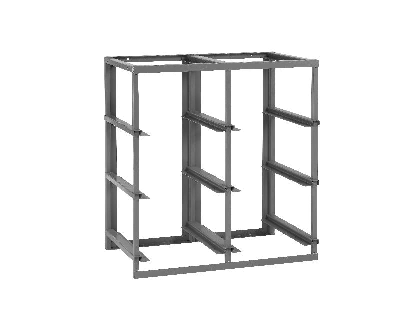 Bâti vide pour rack de rangement - 6 postes pour bacs 85/88 litres - superposable jusqu'à 3 racks_0