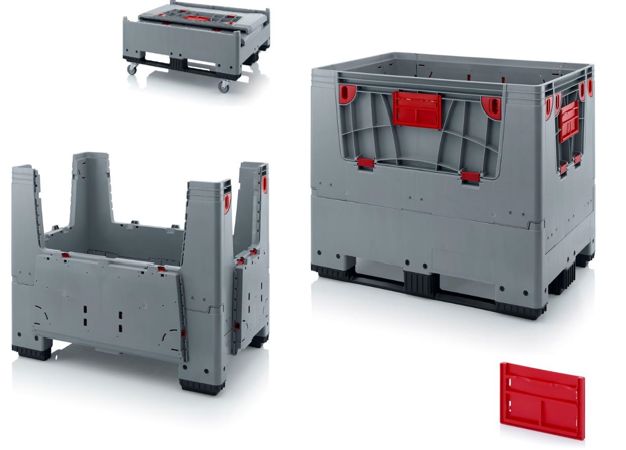 Caisse palette pliable étanche, 120 x 80 cm, hauteur 100 cm, 700 litres_0