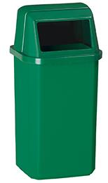 Corbeille 23l proximi murale plastique vert_0