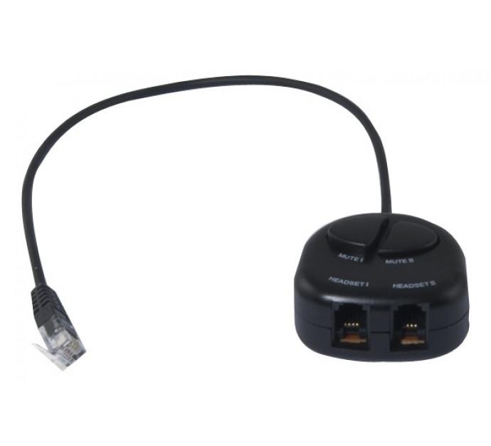 Dacomex Switch casque téléphonique RJ-9 - double écoute + boutons muet + modèle 291045_0