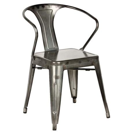 FAUTEUIL DE RESTAURANT IRON EN ACIER GRIS