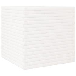 Helloshop26 - Jardinière bac lit surélevé plantes fleurs terrasse jardin 70 x 70 x 68,5 cm bois de pin massif blanc 02_0037831 - 3000217633753_0
