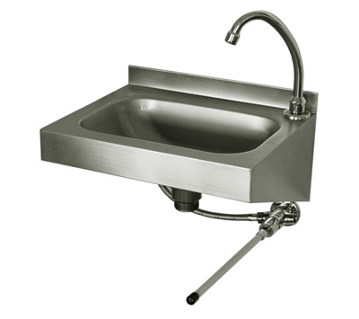 Lave-mains inox - Commande fémorale, électronique, poussoir et temporisé - Acier inoxydable Aisi 304_0