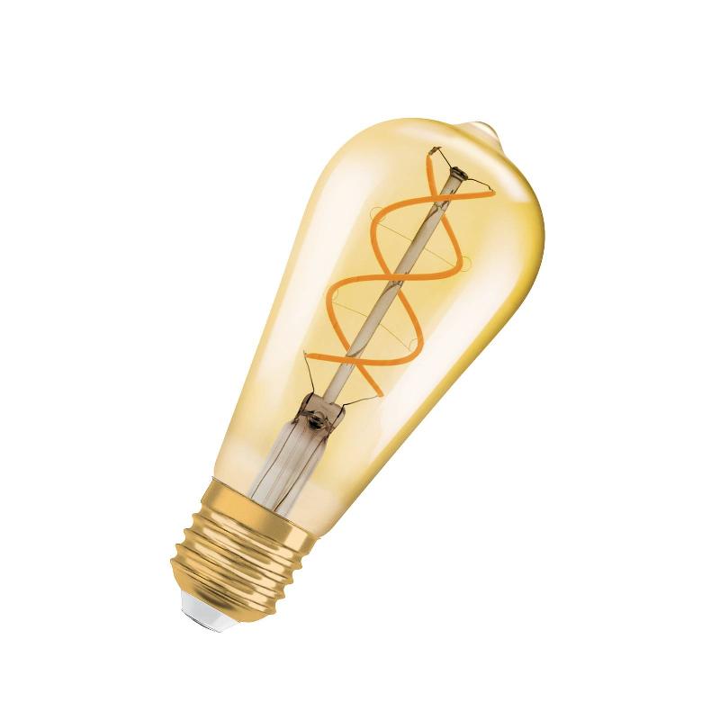 OSRAM LED VINTAGE 1906 EDISON, DORÉ, E27, 4 W, 2.000 K, INTENSITÉ VARIABLE.