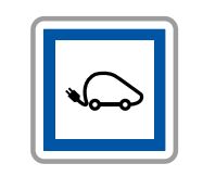 Panneau de signalisation indication Poste de recharge de véhicules électriques 7 / 7 et 24 / 24 - CE15i_0