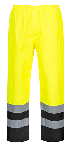 Pantalon hi-vis bicolore jaune noir S486 - 4XL - bandes réfléchissantes et imperméable, certifié CE_0