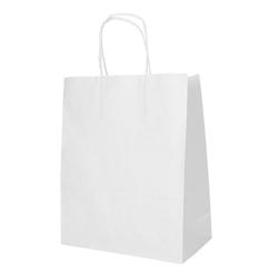 Papstar 8 lots de 25 Sacs, papier 44 cm x 32 cm x 17 cm blanc avec poignées ficelle - blanc papier 88844_0