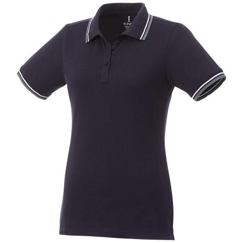 Polo tipping manches courtes femme Fairfield 38103491 - col et poignets en tricot plat avec détails contrastés_0