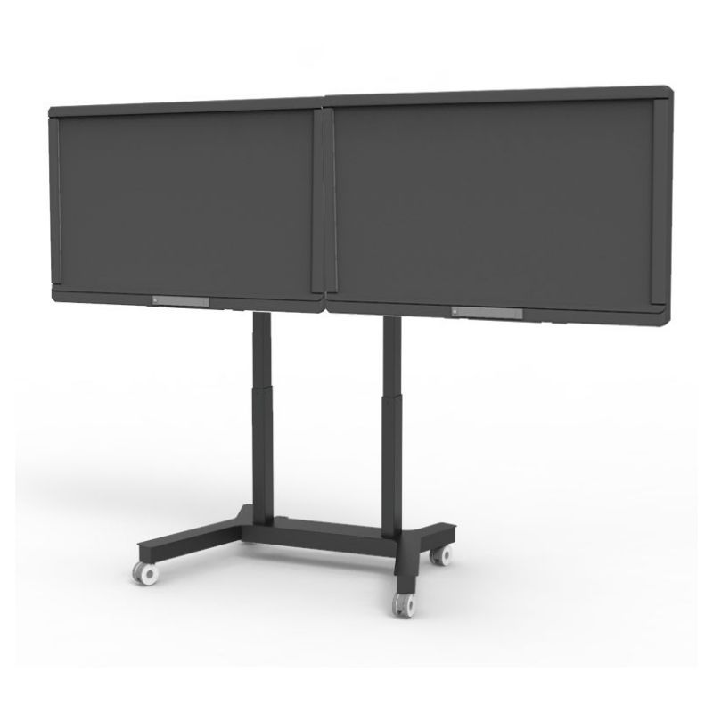 Support mobile motorisé - Mini F DUO - double écran électrique réglable en hauteur_0