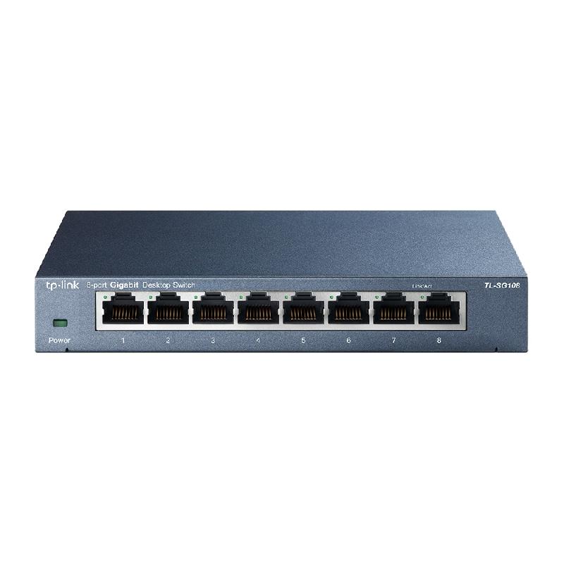 TP-Link TL-SG108 - Switch de bureau 8 ports Gigabit - Boîtier métal - Plug-and-Play avec QoS et contrôle de flux_0