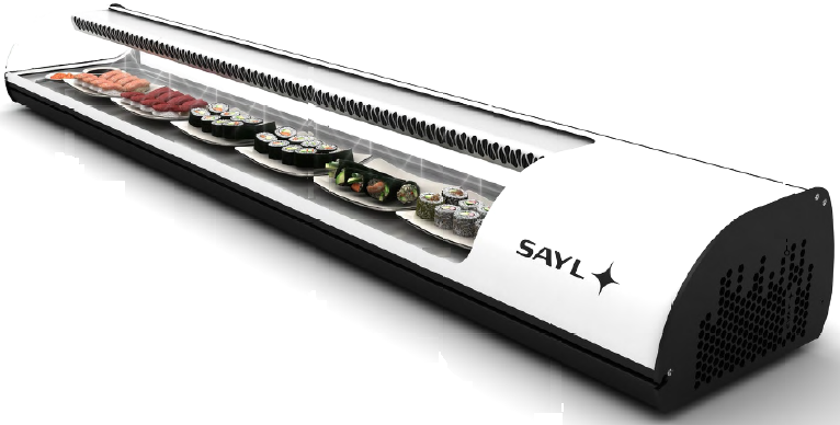 VITRINE SUSHI RÉFRIGÉRÉE AVEC PLAN INOX_0