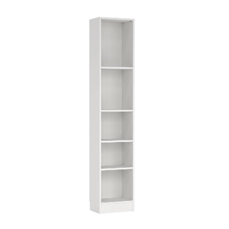 WellHome - Bibliothèque étagère avec 4 étagères en coloris Blanc 41 x 27 x 204 cm - Turia - blanc multi-matériau WH16945_0