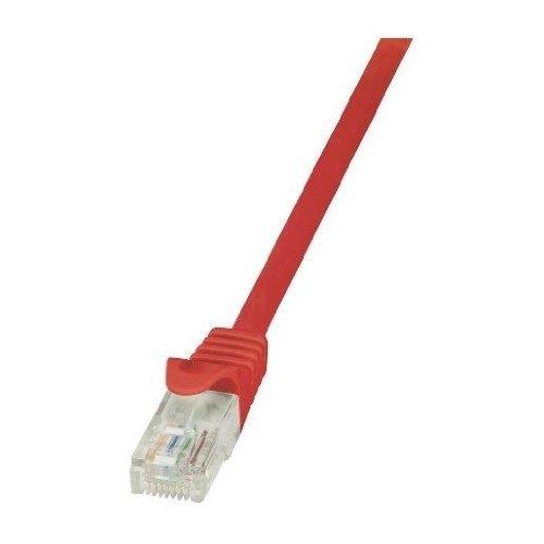 LogiLink - Câble réseau EconLine Cat. 6, U/UTP, 0,25m rouge - non blindé avec connecteurs RJ45_0