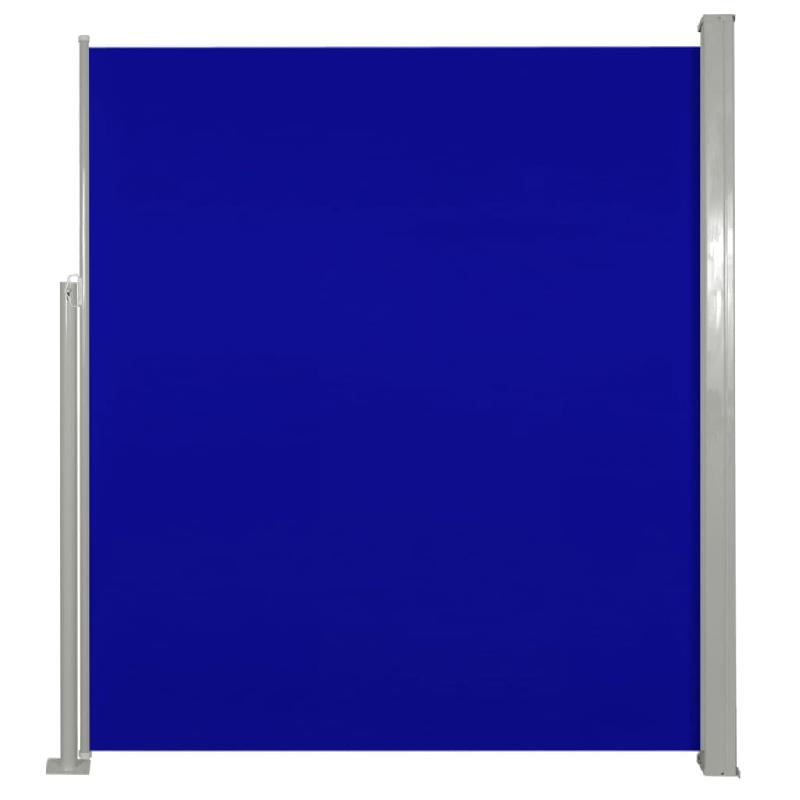 Auvent paravent store brise-vue latéral rétractable - Protection visuelle pour patio, jardin, terrasse, balcon - 160 x 300 cm - Bleu - 02_0007048_0