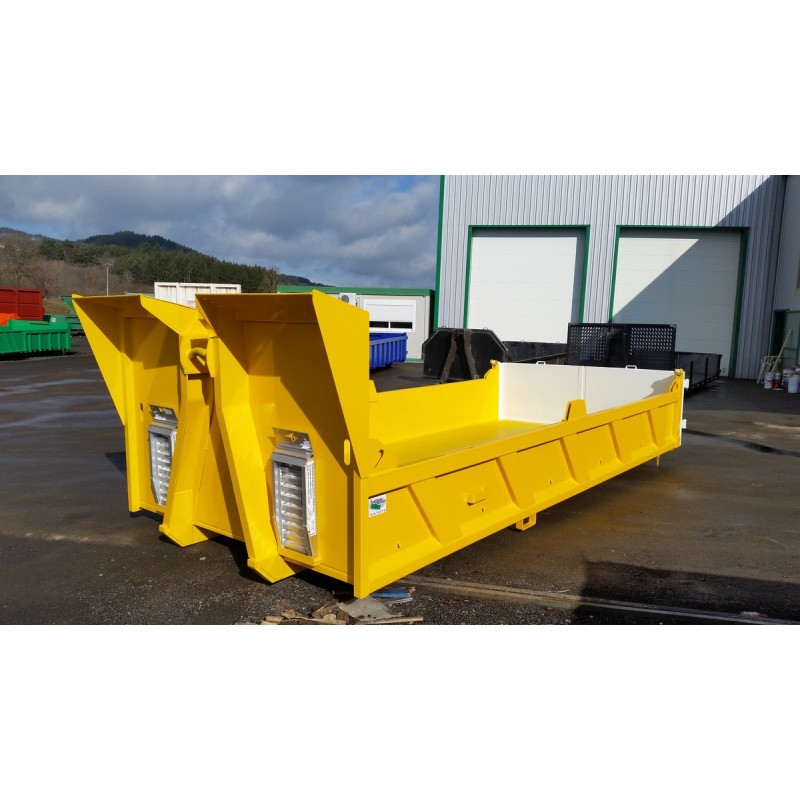 Benne TP monocoque - porte arrière universelle - bâchage en option - coffres de rangement_0