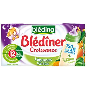 BLÉDINA BLÉDÎNER CROISSANCE LÉGUMES VARIÉS DÈS 12 MOIS 2 X 250 ML