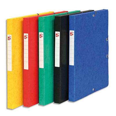 BOÎTE DE CLASSEMENT 1ER PRIX - DOS DE 2,5 CM - CARTE LUSTREE - COLORIS ASSORTIS - LOT DE 10