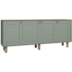 Buffet 4 portes en aggloméré Bohemian vert Hanah Home - vert 8684283882250_0