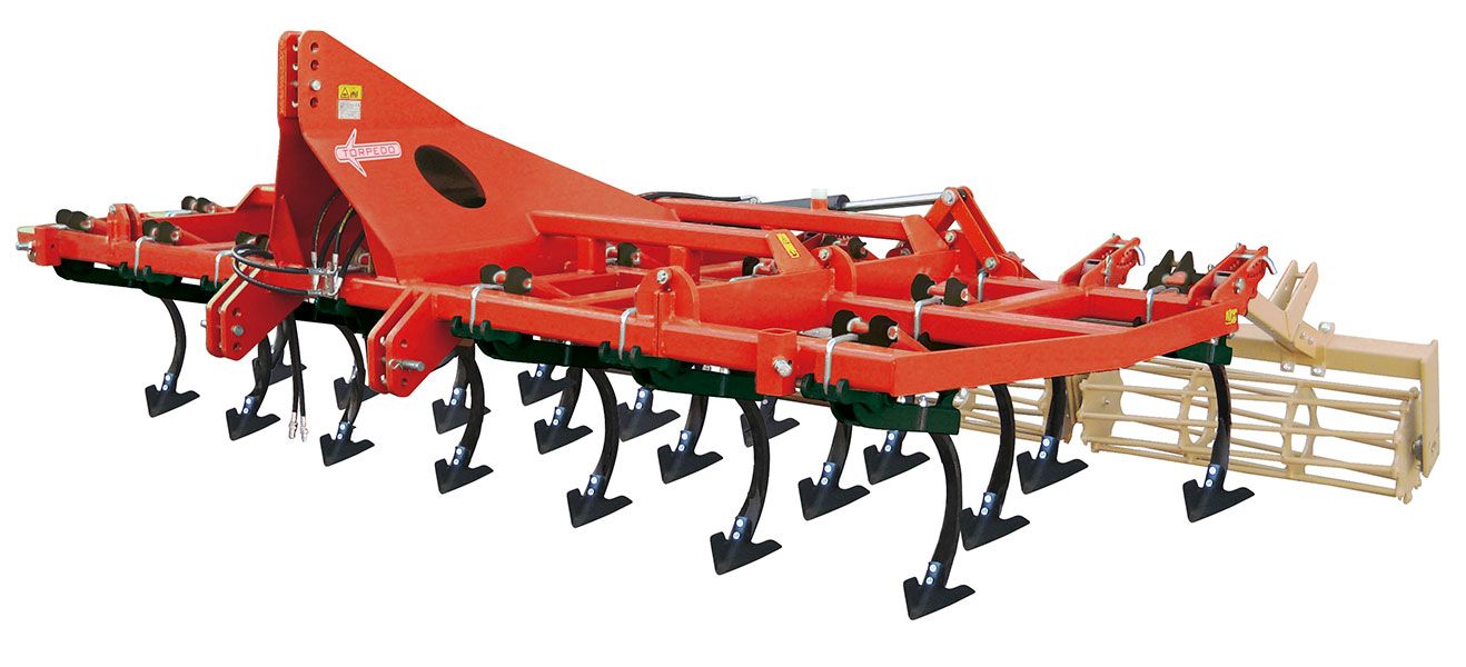 Cultichisel - cultivateur agricole Torpedo - 3 rangs - châssis structurel et soc patte d'oie_0