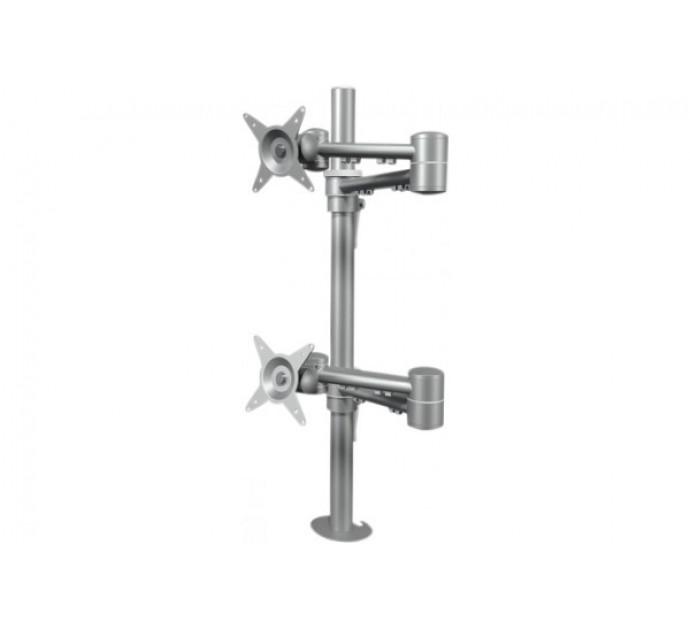 Dataflex ViewMate Style 52682 - Bras articulé pour 2 écrans superposés - Fixation bureau à visser ou pincer_0