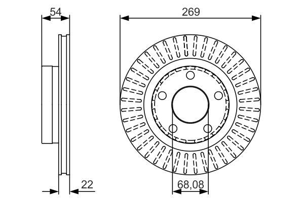 Disque de frein Bosch 0986479A42 - ventilé - boîte de 2 disques - arrière_0