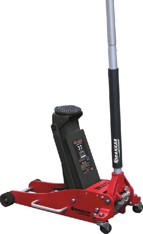 DRAKKAR-EQUIPEMENT - Cric rouleur 3 tonnes acier-aluminium - Profil bas, double piston, montée rapide_0