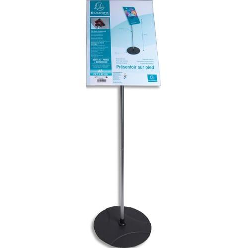 Exacompta présentoir sur pied en aluminium, porte-visuel format a3 vertical réglable à 180°_0