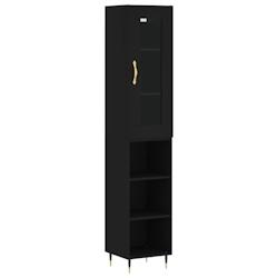 HELLOSHOP26 - Buffet bahut commode armoire meuble de rangement organisateur cuisine salle de séjour salon haut 34,5 x 34 x 180 cm bois d'ingénierie_0