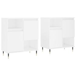 Helloshop26 - Buffet bahut commode armoire meuble de rangement organisateur cuisine salle de séjour salons lot de 2 bois 02_0036689 - 3000212999182_0