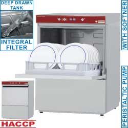 Lave-vaisselle professionnel électrique - panier 500x500mm avec adoucisseur Active Wash à double parois - D86/6-A_0