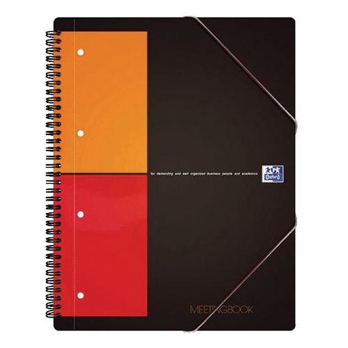 Oxford Cahier Meetingbook rel. Intégrale A4+ 160p./80 feuilles 80g/m², quadrillé 5x5, avec chem. Intégrée - multicolore 357001701_0