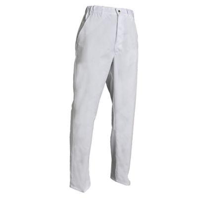 Pantalon cuisinier Guy mixte polycoton blanc, taille 2_0