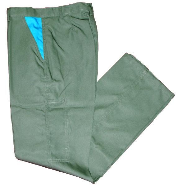 PANTALON DE TRAVAIL TERGAL GRIS/BLEU T.44