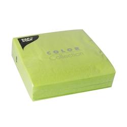 Papstar 50 Serviettes, 3 plis pliage 1/4 33 cm x 33 cm vert - vert 86970_0